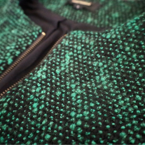 Greylin Women’s Zip-up Cropped Blazer, Green/Black, Small - Picture 5 of 9